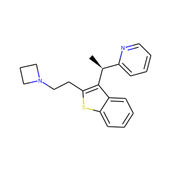 C[C@@H](c1ccccn1)c1c(CCN2CCC2)sc2ccccc12 ZINC000049112262