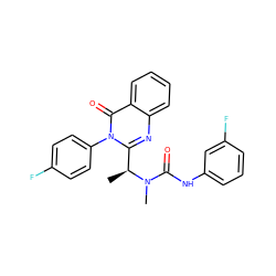 C[C@@H](c1nc2ccccc2c(=O)n1-c1ccc(F)cc1)N(C)C(=O)Nc1cccc(F)c1 ZINC000035902109