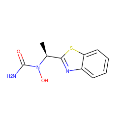 C[C@@H](c1nc2ccccc2s1)N(O)C(N)=O ZINC000000010177