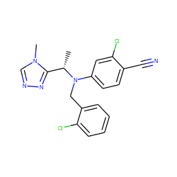 C[C@@H](c1nncn1C)N(Cc1ccccc1Cl)c1ccc(C#N)c(Cl)c1 ZINC000043015622