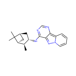 C[C@@H]1[C@@H](Nc2ncnc3c2nn2ccccc32)C[C@H]2C[C@@H]1C2(C)C ZINC000653726766