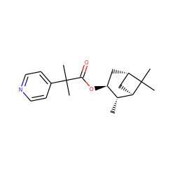 C[C@@H]1[C@@H](OC(=O)C(C)(C)c2ccncc2)C[C@H]2C[C@H]1C2(C)C ZINC000100045783