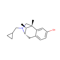 C[C@@H]1[C@@H]2Cc3ccc(O)cc3[C@@]1(C)CN2CC1CC1 ZINC000084602177