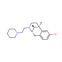 C[C@@H]1[C@@H]2Cc3ccc(O)cc3[C@]1(C)CCN2CCN1CCCCC1 ZINC000100794589