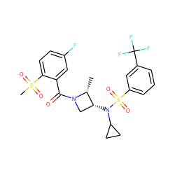 C[C@@H]1[C@H](N(C2CC2)S(=O)(=O)c2cccc(C(F)(F)F)c2)CN1C(=O)c1cc(F)ccc1S(C)(=O)=O ZINC000103251100