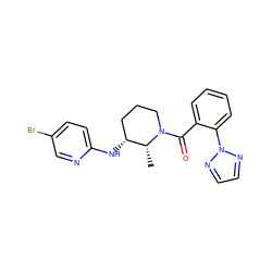 C[C@@H]1[C@H](Nc2ccc(Br)cn2)CCCN1C(=O)c1ccccc1-n1nccn1 ZINC000218499076