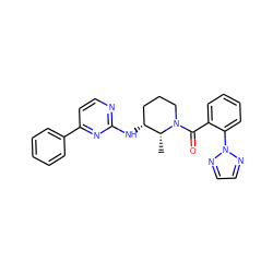 C[C@@H]1[C@H](Nc2nccc(-c3ccccc3)n2)CCCN1C(=O)c1ccccc1-n1nccn1 ZINC000225846881