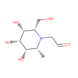 C[C@@H]1[C@H](O)[C@H](O)[C@H](O)[C@H](CO)N1CC=O ZINC000036351336