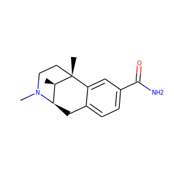 C[C@@H]1[C@H]2Cc3ccc(C(N)=O)cc3[C@@]1(C)CCN2C ZINC000169292645