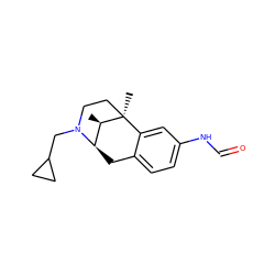 C[C@@H]1[C@H]2Cc3ccc(NC=O)cc3[C@]1(C)CCN2CC1CC1 ZINC000029559744