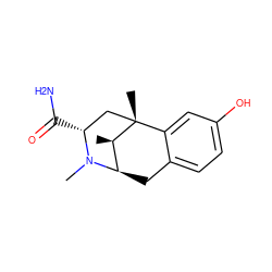 C[C@@H]1[C@H]2Cc3ccc(O)cc3[C@@]1(C)C[C@@H](C(N)=O)N2C ZINC000169367077