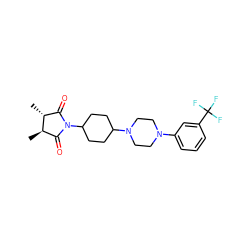 C[C@@H]1C(=O)N(C2CCC(N3CCN(c4cccc(C(F)(F)F)c4)CC3)CC2)C(=O)[C@H]1C ZINC000028876331