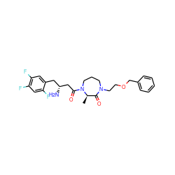 C[C@@H]1C(=O)N(CCOCc2ccccc2)CCCN1C(=O)C[C@H](N)Cc1cc(F)c(F)cc1F ZINC000014958879