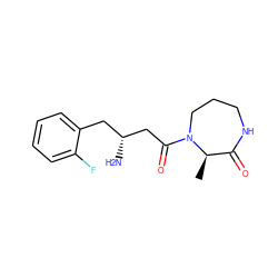 C[C@@H]1C(=O)NCCCN1C(=O)C[C@H](N)Cc1ccccc1F ZINC000040845769