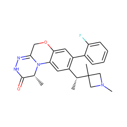 C[C@@H]1C(=O)NN=C2COc3cc(-c4ccccc4F)c([C@@H](C)C4(C)CN(C)C4)cc3N21 ZINC000145604086