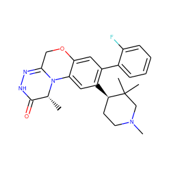 C[C@@H]1C(=O)NN=C2COc3cc(-c4ccccc4F)c([C@@H]4CCN(C)CC4(C)C)cc3N21 ZINC000299829069