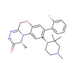 C[C@@H]1C(=O)NN=C2COc3cc(-c4ccccc4F)c([C@H]4CCN(C)CC4(C)C)cc3N21 ZINC000299829075