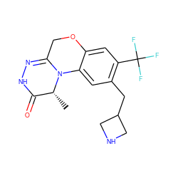 C[C@@H]1C(=O)NN=C2COc3cc(C(F)(F)F)c(CC4CNC4)cc3N21 ZINC000209550246