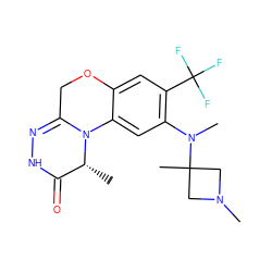 C[C@@H]1C(=O)NN=C2COc3cc(C(F)(F)F)c(N(C)C4(C)CN(C)C4)cc3N21 ZINC000299834350