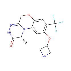 C[C@@H]1C(=O)NN=C2COc3cc(C(F)(F)F)c(OC4CNC4)cc3N21 ZINC000299818550