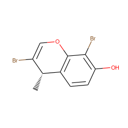 C[C@@H]1C(Br)=COc2c1ccc(O)c2Br ZINC000146768743