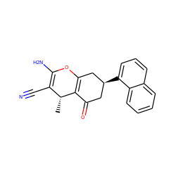 C[C@@H]1C(C#N)=C(N)OC2=C1C(=O)C[C@H](c1cccc3ccccc13)C2 ZINC000064548987