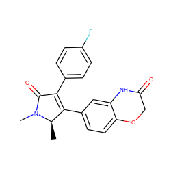 C[C@@H]1C(c2ccc3c(c2)NC(=O)CO3)=C(c2ccc(F)cc2)C(=O)N1C ZINC000096283371