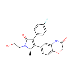 C[C@@H]1C(c2ccc3c(c2)NC(=O)CO3)=C(c2ccc(F)cc2)C(=O)N1CCO ZINC000096283365