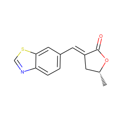 C[C@@H]1C/C(=C\c2ccc3ncsc3c2)C(=O)O1 ZINC000653720483