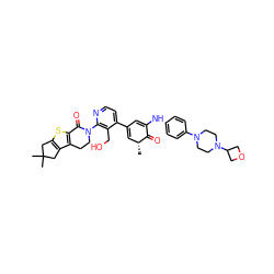 C[C@@H]1C=C(c2ccnc(N3CCc4c(sc5c4CC(C)(C)C5)C3=O)c2CO)C=C(Nc2ccc(N3CCN(C4COC4)CC3)cc2)C1=O ZINC001772631543