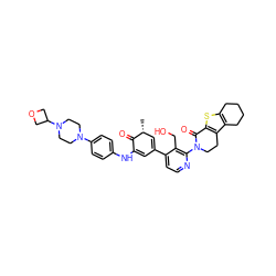 C[C@@H]1C=C(c2ccnc(N3CCc4c(sc5c4CCCC5)C3=O)c2CO)C=C(Nc2ccc(N3CCN(C4COC4)CC3)cc2)C1=O ZINC001772589054