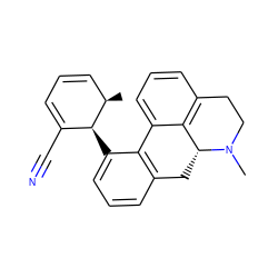 C[C@@H]1C=CC=C(C#N)[C@@H]1c1cccc2c1-c1cccc3c1[C@@H](C2)N(C)CC3 ZINC000036248261