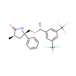 C[C@@H]1C[C@@](CO[C@H](C)c2cc(C(F)(F)F)cc(C(F)(F)F)c2)(c2ccccc2)NC1=O ZINC000040845741