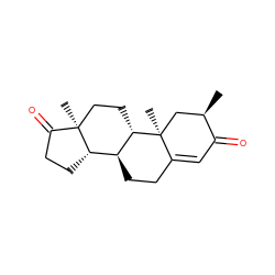 C[C@@H]1C[C@@]2(C)C(=CC1=O)CC[C@H]1[C@@H]3CCC(=O)[C@@]3(C)CC[C@@H]12 ZINC000137364335