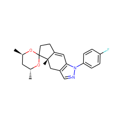 C[C@@H]1C[C@@H](C)OC2(CCC3=Cc4c(cnn4-c4ccc(F)cc4)C[C@@]32C)O1 ZINC000028522771