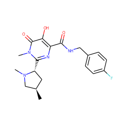 C[C@@H]1C[C@@H](c2nc(C(=O)NCc3ccc(F)cc3)c(O)c(=O)n2C)N(C)C1 ZINC000014979194