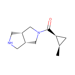 C[C@@H]1C[C@@H]1C(=O)N1C[C@@H]2CNC[C@@H]2C1 ZINC000083824268