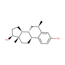 C[C@@H]1C[C@@H]2[C@H](CC[C@]3(C)[C@@H](O)CC[C@@H]23)c2ccc(O)cc21 ZINC000145624480