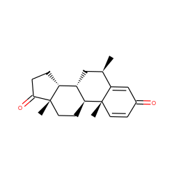 C[C@@H]1C[C@@H]2[C@H](CC[C@]3(C)C(=O)CC[C@H]23)[C@@]2(C)C=CC(=O)C=C12 ZINC000014946841