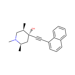 C[C@@H]1C[C@](O)(C#Cc2cccc3ccccc23)[C@H](C)CN1C ZINC000005275414