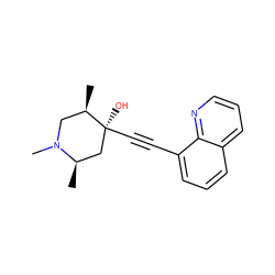 C[C@@H]1C[C@](O)(C#Cc2cccc3cccnc23)[C@H](C)CN1C ZINC000064528472