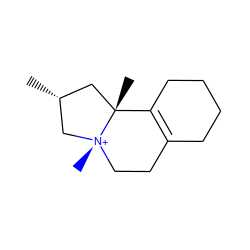 C[C@@H]1C[C@]2(C)C3=C(CCCC3)CC[N@+]2(C)C1 ZINC000245232633