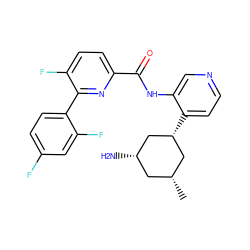 C[C@@H]1C[C@H](N)C[C@H](c2ccncc2NC(=O)c2ccc(F)c(-c3ccc(F)cc3F)n2)C1 ZINC000139628132