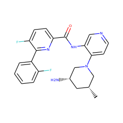 C[C@@H]1C[C@H](N)CN(c2ccncc2NC(=O)c2ccc(F)c(-c3ccccc3F)n2)C1 ZINC000203755712