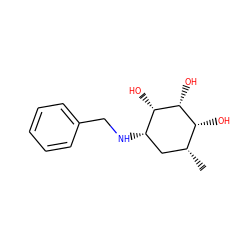 C[C@@H]1C[C@H](NCc2ccccc2)[C@H](O)[C@H](O)[C@@H]1O ZINC000036351300