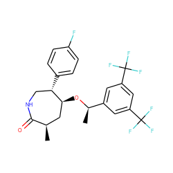 C[C@@H]1C[C@H](O[C@H](C)c2cc(C(F)(F)F)cc(C(F)(F)F)c2)[C@@H](c2ccc(F)cc2)CNC1=O ZINC000036126686