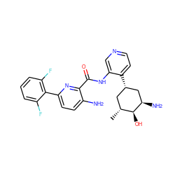 C[C@@H]1C[C@H](c2ccncc2NC(=O)c2nc(-c3c(F)cccc3F)ccc2N)C[C@@H](N)[C@H]1O ZINC000169697098