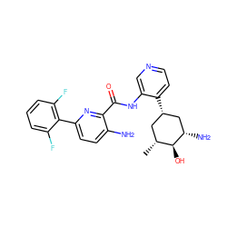 C[C@@H]1C[C@H](c2ccncc2NC(=O)c2nc(-c3c(F)cccc3F)ccc2N)C[C@H](N)[C@H]1O ZINC000140137376