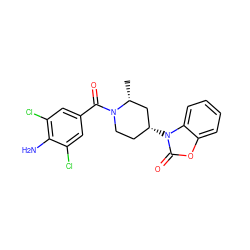 C[C@@H]1C[C@H](n2c(=O)oc3ccccc32)CCN1C(=O)c1cc(Cl)c(N)c(Cl)c1 ZINC000036286458