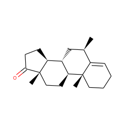 C[C@@H]1C[C@H]2[C@@H]3CCC(=O)[C@@]3(C)CC[C@@H]2[C@@]2(C)CCCC=C12 ZINC000013756283